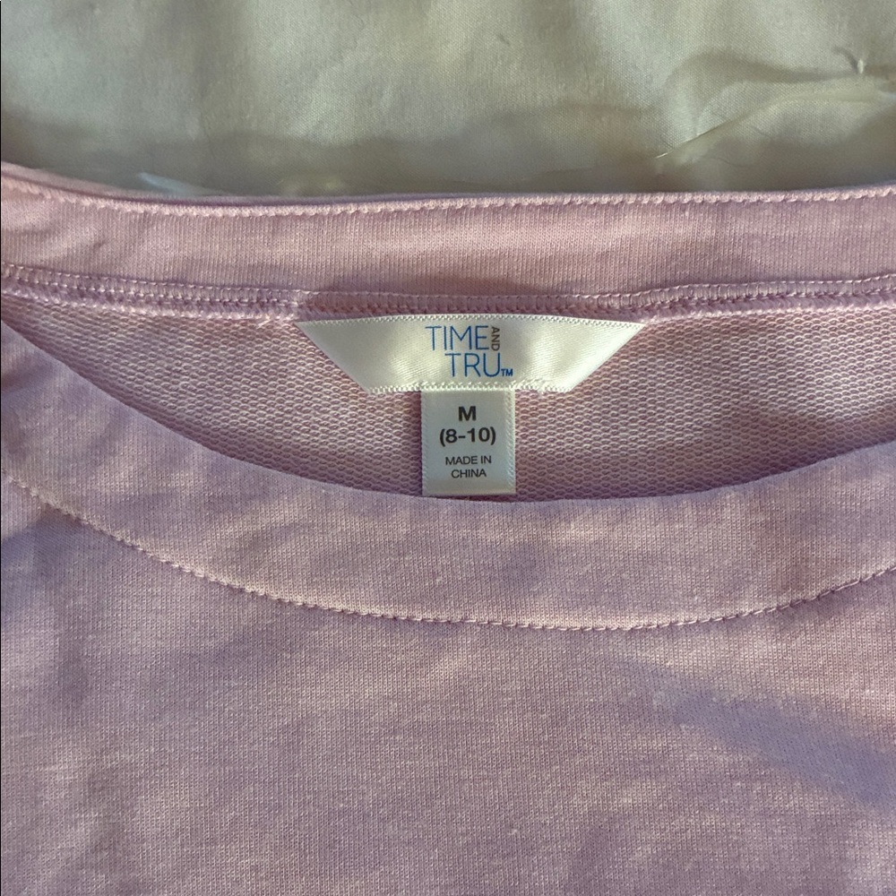 NWT Time and Tru Pink Long Sleeve Women's Top with Cutouts Size Medium - Picture 4 of 6